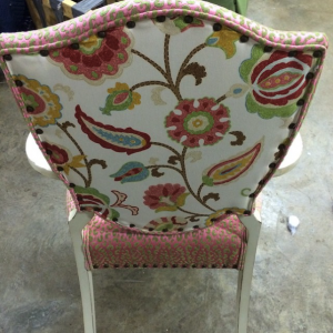 Brass Nail and Reupholstery         