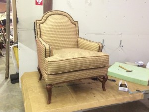 Reupholstery and Brass Nails         
