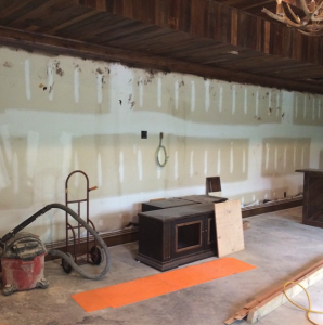 Wall Upholstery Before         